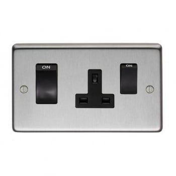 From the Anvil 45amp Switch & Socket - Satin Stainless Steel