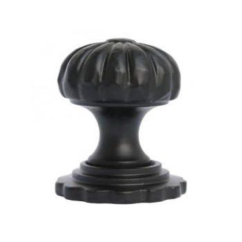 From the Anvil Large Cabinet Knob with Base - Black
