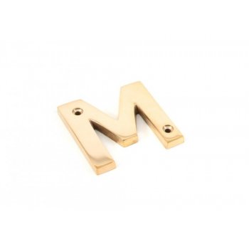 From the Anvil Polished Brass Letter M