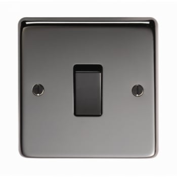 From the Anvil Single 10amp Switch - Black Nickel
