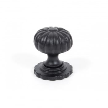 From the Anvil Small Cabinet Knob with Base - Black