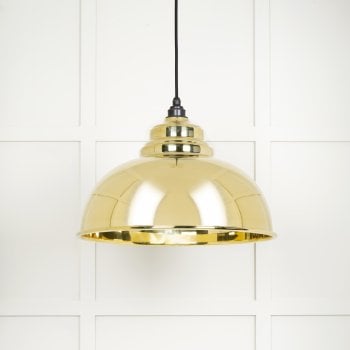 From the Anvil Smooth Brass Harborne Pendant