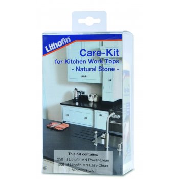 Lithofin Care Kit For Natural & Artificial Granite/Quartz Stone Kitchen Worktops