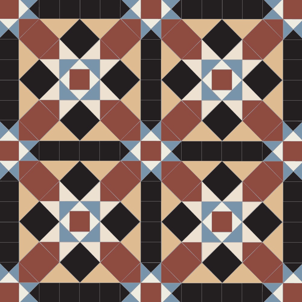New Geometric Tiles with Simple Decor